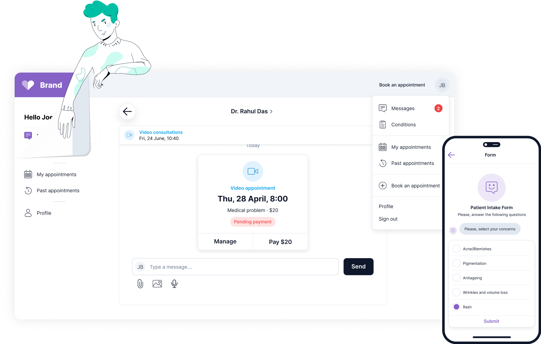 Healee-based white label telehealth platform